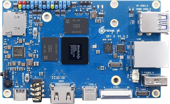 Orange Pi 5 8GB Rockchip RK3588S 8 Core 64 Bit Single Board Computer, 2.4GHz Frequency Open Source Development Board Mini PC Desktop Run Orange Pi OS, Android12, Debian11 (Pi 5 8GB)