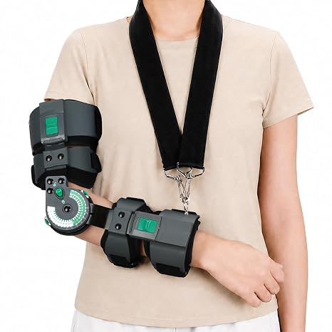 Hinged Elbow Brace Right Arm Adjustable ROM Elbow Immobilizer