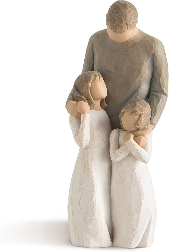 Willow Tree My Girls, Looking at You, I See Wonder, Joy, Strength, Celebrates Loving Relationships Between Parent and Children, Grandparent and Grandchildren, Sculpted Hand-Painted Figure