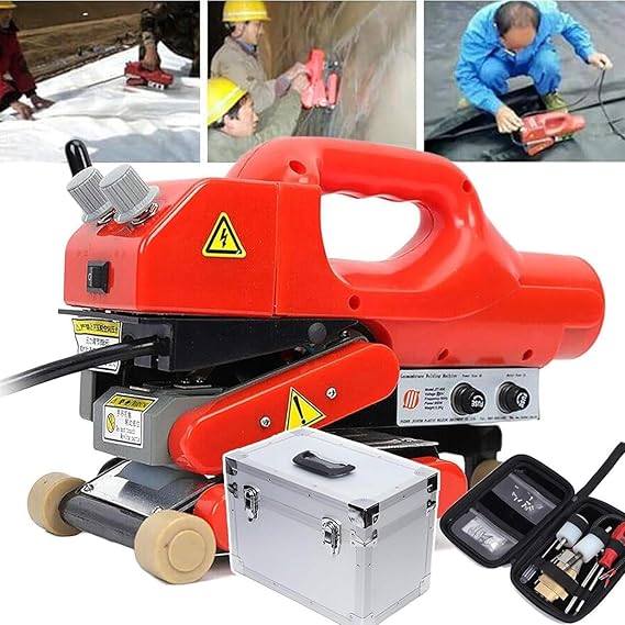 HDPE Hot Wedge Welder, Geomembrane Climbing Welding Machine, Automatic Plastic 0.5-5m/Min Welding Tool, For Sealing Welding PVC EVA PE HDPE PP