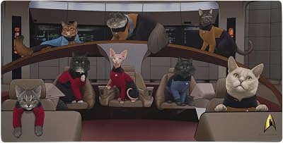 Star Trek: The Original Series Crew Cats Gaming Mat - 36 x 18 - Officially Licensed