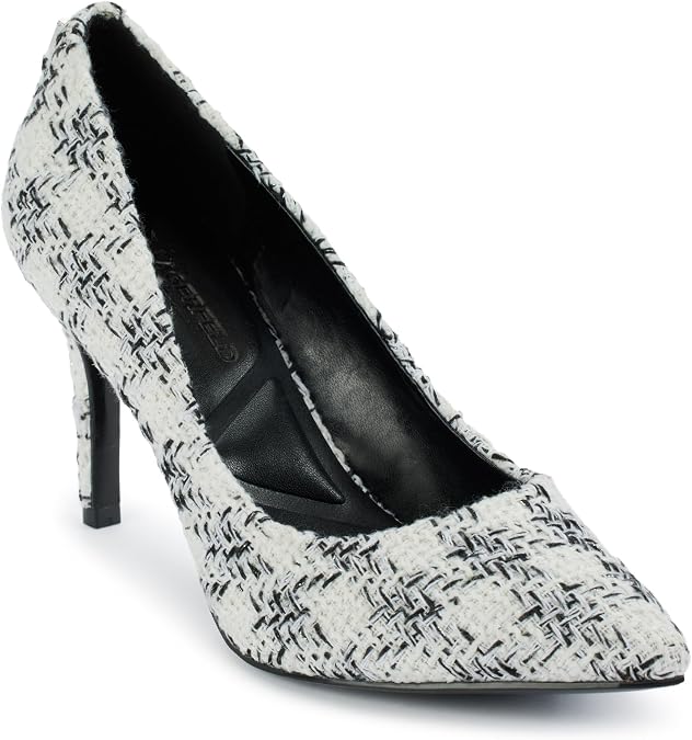 Karl Lagerfeld Women's Royale Tweed Pointed Toe Dress Pump