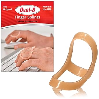 3-Point Products Oval-8 Finger Splint, Support and Protection for Arthritis, Trigger Finger or Thumb, and Other Finger Conditions, Size 5, Pack of 1 available in Beige
