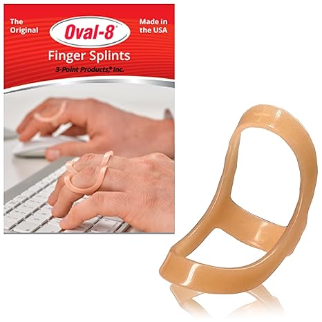 3-Point Products Oval-8 Finger Splint, Size 12, Pack of 1, Beige