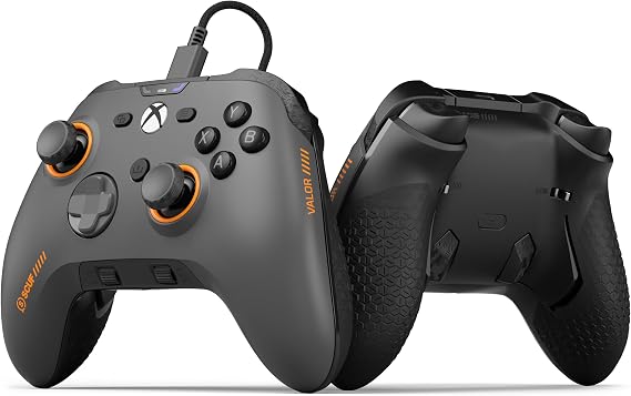 SCUF VALOR PRO 有線パフォーマンスXboxコントローラー – カスタマイズ可能なバックパドル、インスタントトリガー、ホール効果サムスティック、オーディオコントロール、XboxシリーズX|S、Xbox One、Windows PC – スチールグレー