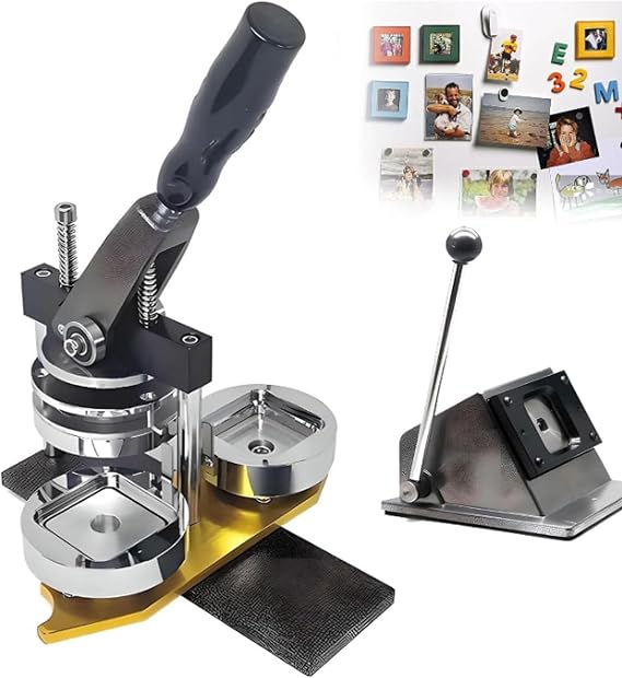 Magnet Making Machine, 2 * 2in/5 * 5cm Ultra Hd Magnet Maker with 100 Sets of Consumables, DIY Photo Magnet Machine for Refrigerators and Any Place with Iron