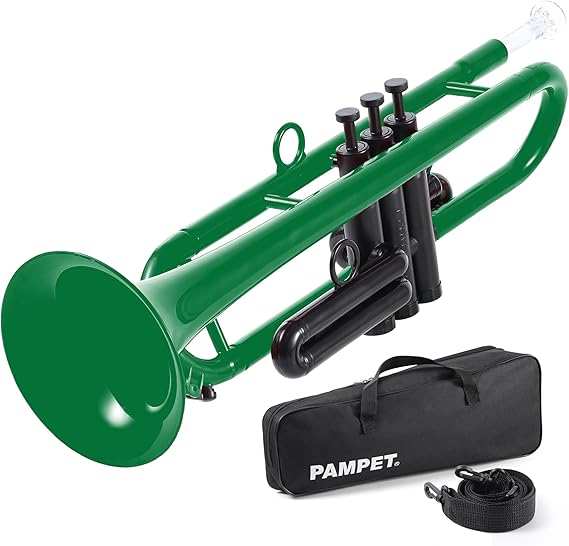 PAMPET Professional Plastic Bb Trumpet for Advanced Student Beginner Green