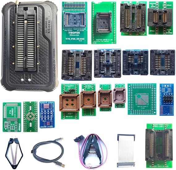 T76 Programmer 18 Adapters for T56 Tl866ii T48 Programmer Replacement Support Eprom ISP IC Chip PIC NAND Flash EMMC GALCPLD VGA BGA Socket