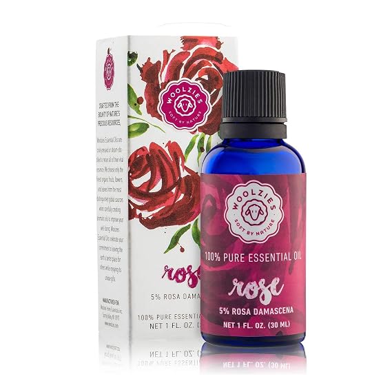 Woolzies Best Natural Rose Essential Oil Blend 1 Oz - Therapeutic & Premium Graded Aromatherapy Oil - Most Popular for Relaxation, Skin Healing Use - For Diffusion & Topical Use