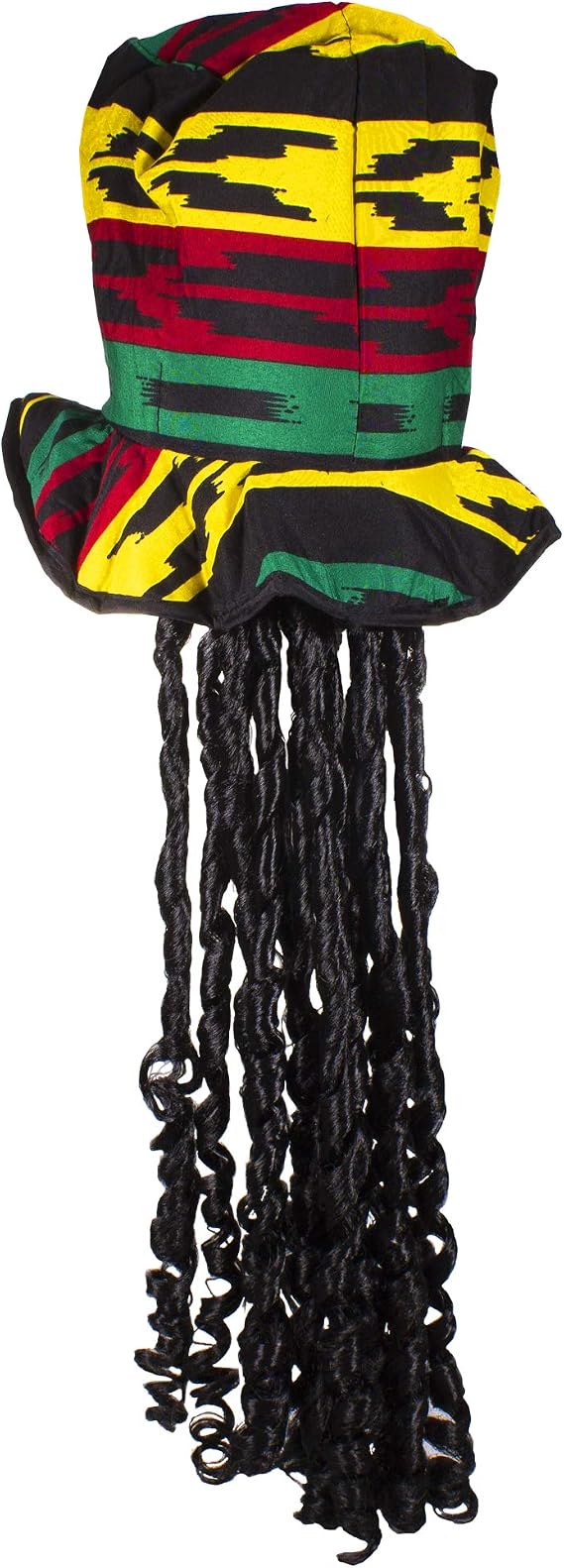 Windy City Novelties - Rasta Top Hat with Dread Locks Costume Party Hat