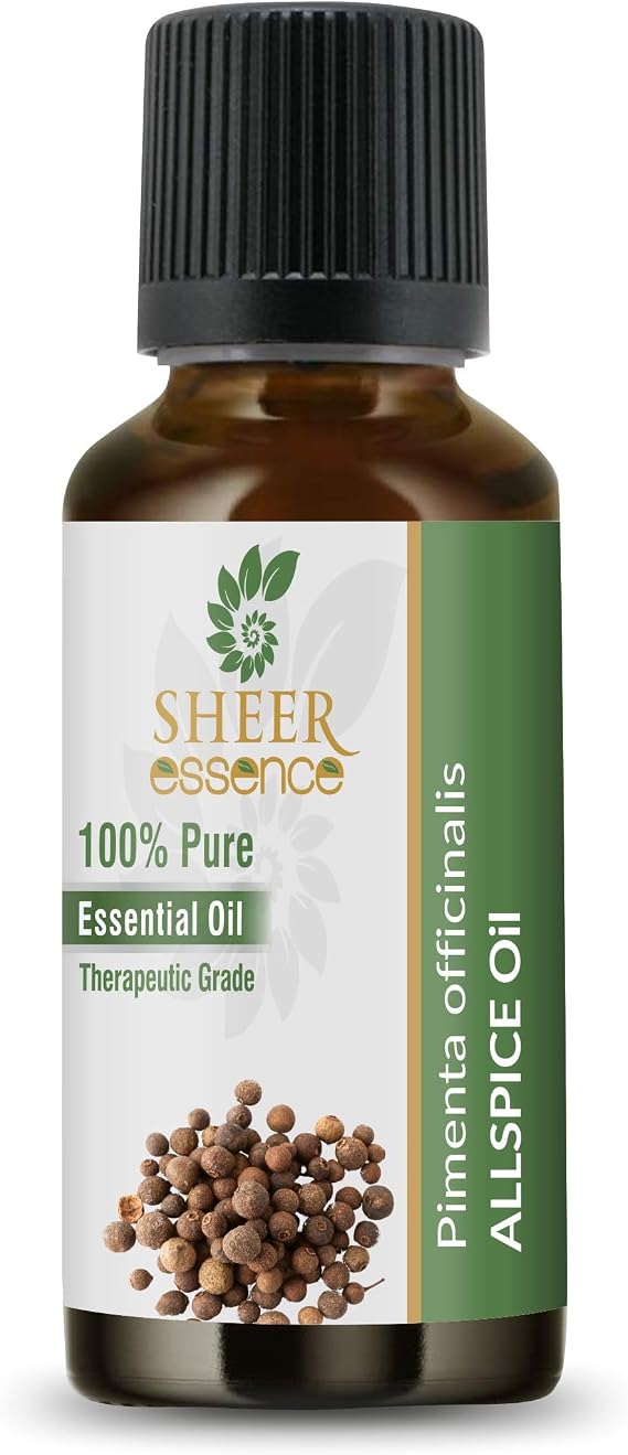 Allspice Oil (Pimenta Officinalis) Essential Oil 100% Pure Natural Undiluted Uncut Therapeutic Grade Oil 1.69 Fl.OZ