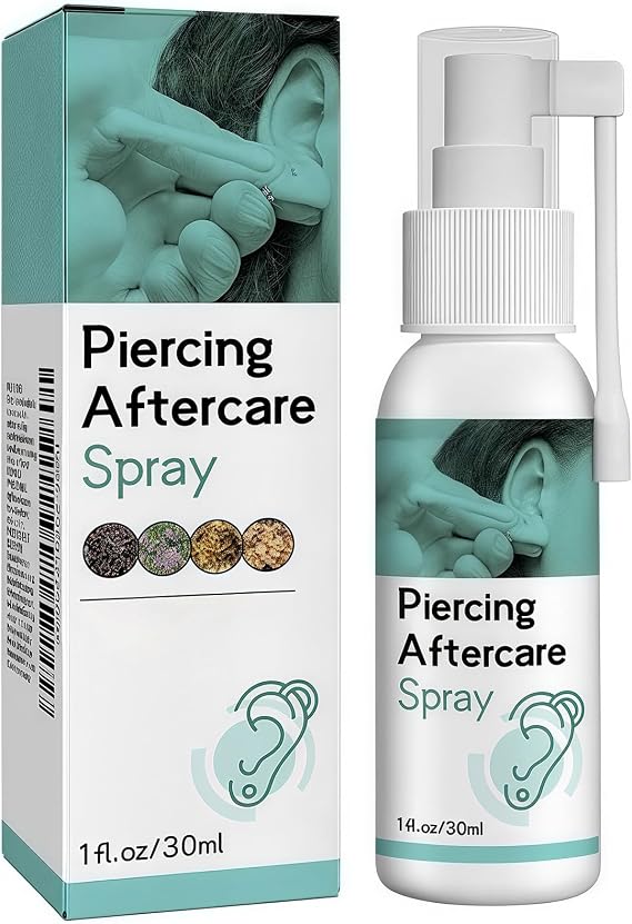 Piercing Cleaning Solution - Ear Piercing Cleaning Solution | Sterile Saline Spray for Ears, Nose, Tongue, Navel | Care Mist for Women