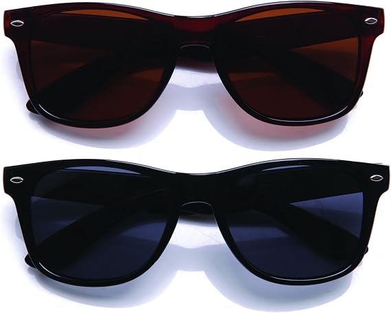 80's Classic Horned Rim Vintage Polarized Anti-Glare 100% UV Protection Sunglasses for Women and Men