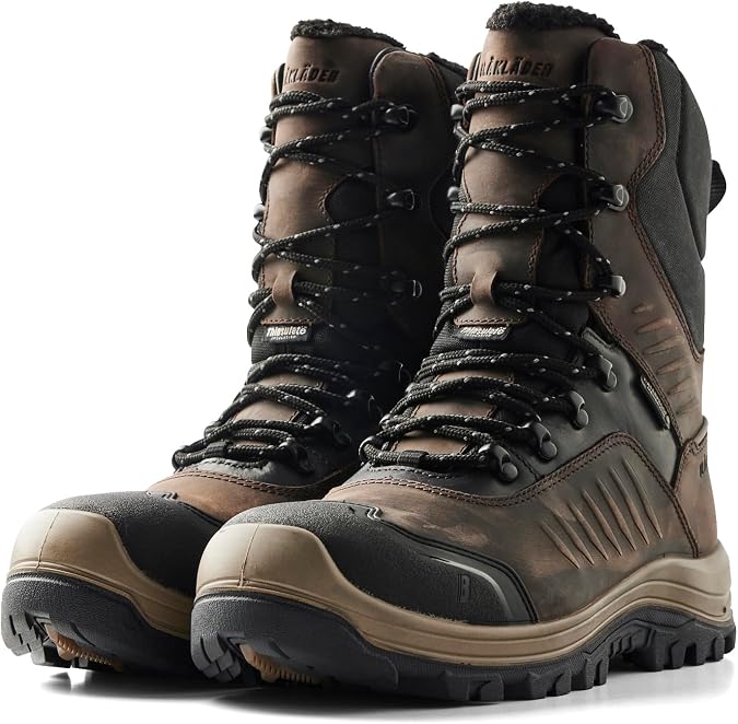 BLAKLADER 2263 Storm 8" Winter Boot Full-Grain Leather, Composite Toe, 200g ThinsulateTM Insulation, Waterproof, Nitrile/PU Extreme Grip Outsole, Electrical Hazard Protection,