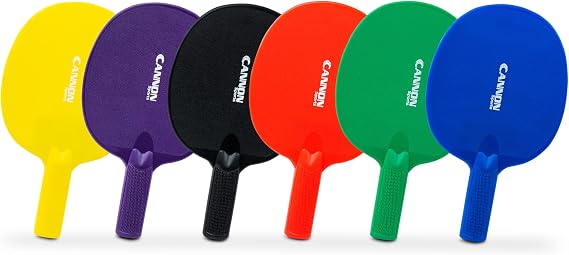 Cannon Sports Unbreakable Table Tennis Paddles - Waterproof & Weather Resistant Table Tennis Rackets for Indoor & Outdoor Use Textured Easy Grip Handle Multiple Color Options