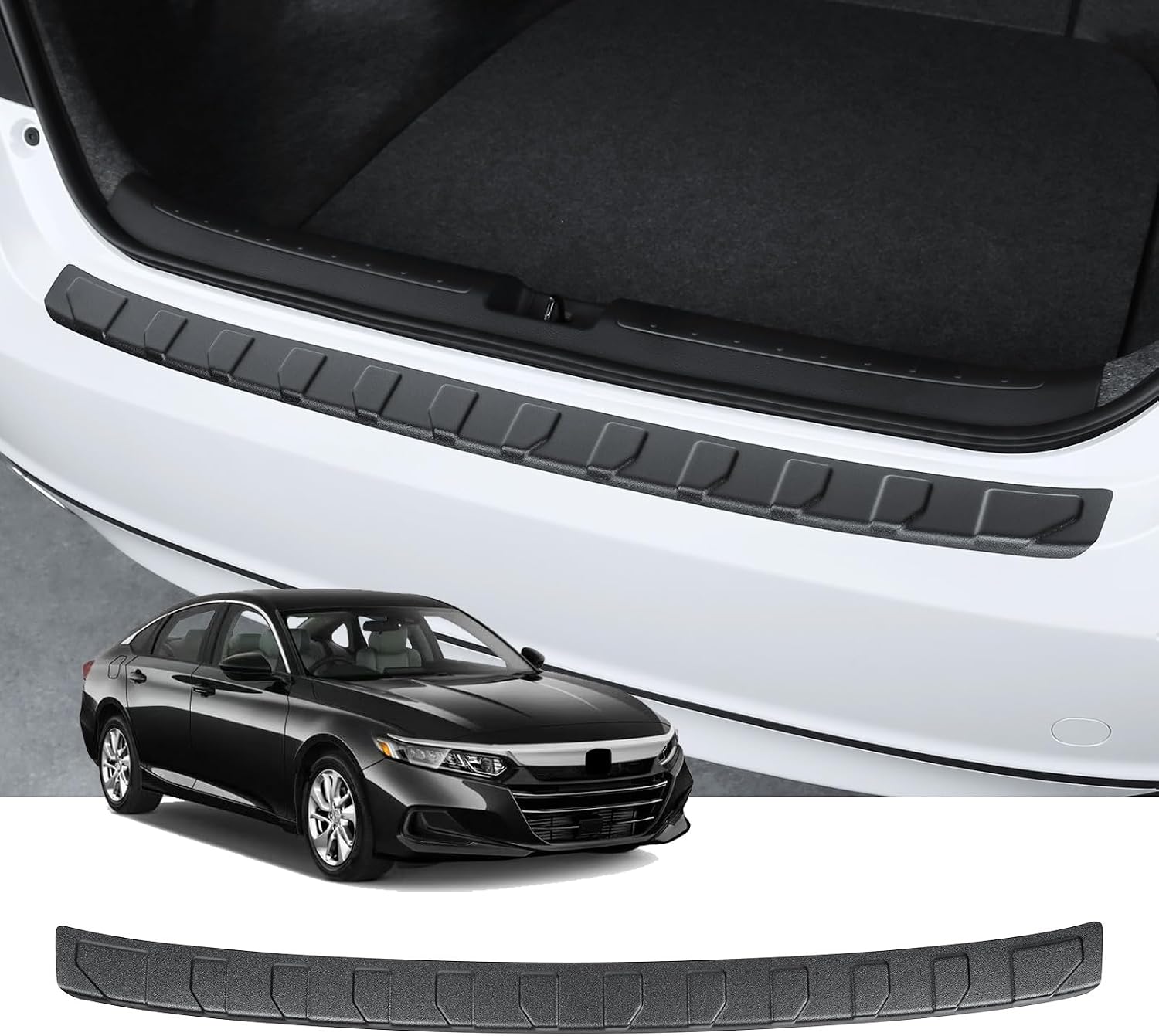 Exterior Rear Bumper Protector Compatible with Honda Accord 2022 2021 2020 2019 2018 Accessories ABS Material Rear Bumper Guard Trunk Sill Protector Black
