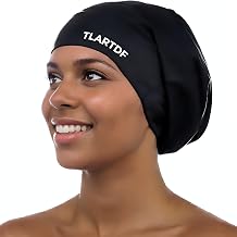 Extra Large Swim Cap for Long Hair, Weaves, Dreadlocks, Hair Extensions, Braids, Curls & Afros - Silicone Swimming Cap for Women & Men, Keep Hair Dry