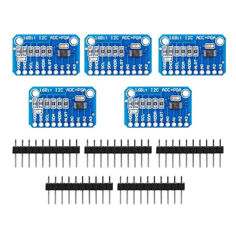 Analog-to-Digital Converter ADS1115 16 BitS, 4 Channel I2C IIC Develop Board Module Amplifier Board for Arduino, Raspberry Pi, ESP32