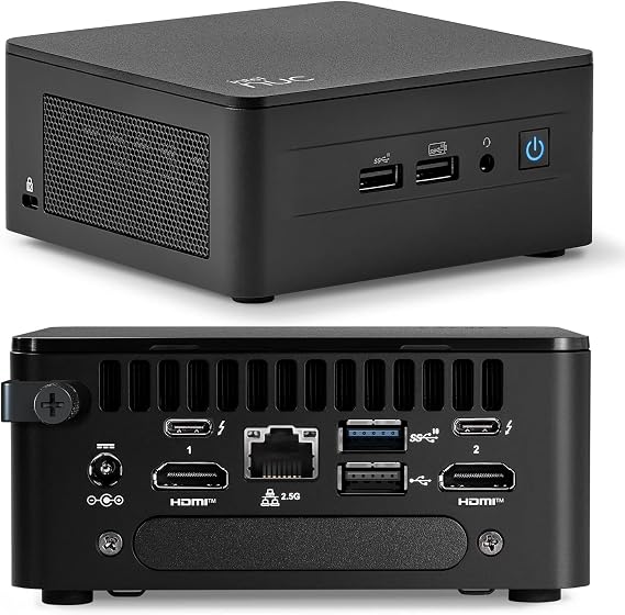 ASUS NUC 13 Pro Tall Mini PC Desktop, Intel Core i5-13420H (4.6GHz), 16GB RAM, 512GB PCIe SSD, Ultra-Quiet and Compact Design, 4K Quad Display, USB, HDMI, Thunderbolt, Wi-Fi 6E, Bluetooth, Win11 Pro