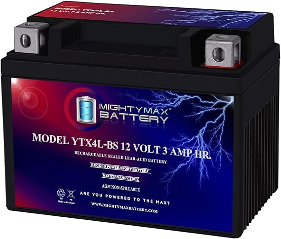 Mighty Max Battery YTX4L-BS AGM Maintenance Free Battery