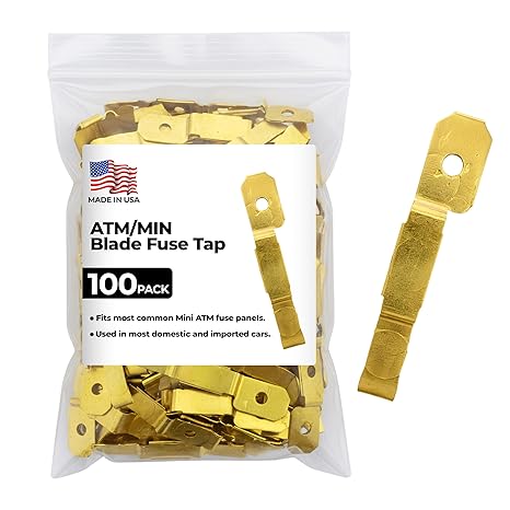 Mini ATM/MIN Blade Fuse Tap in Adapter - 100 Pack - Made in USA
