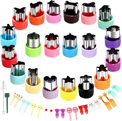 Vegetable Cutter Shape Set, Mini Cookie Cutters,Biscuit Cutter to Decorate Food, Baking and Food Supplement tool Accessories Kitchen Crafts, 20PCS20Fork