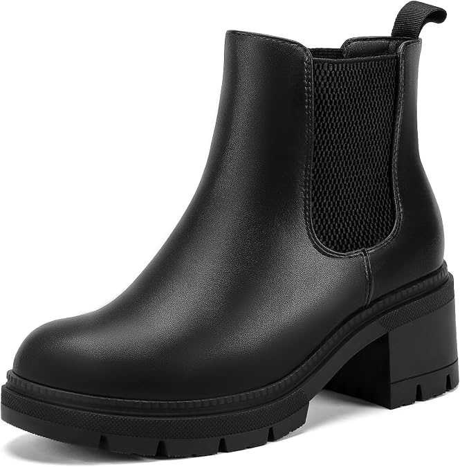 DOBOLIN Womens Wide Width Slip On Chelsea Ankle Boots