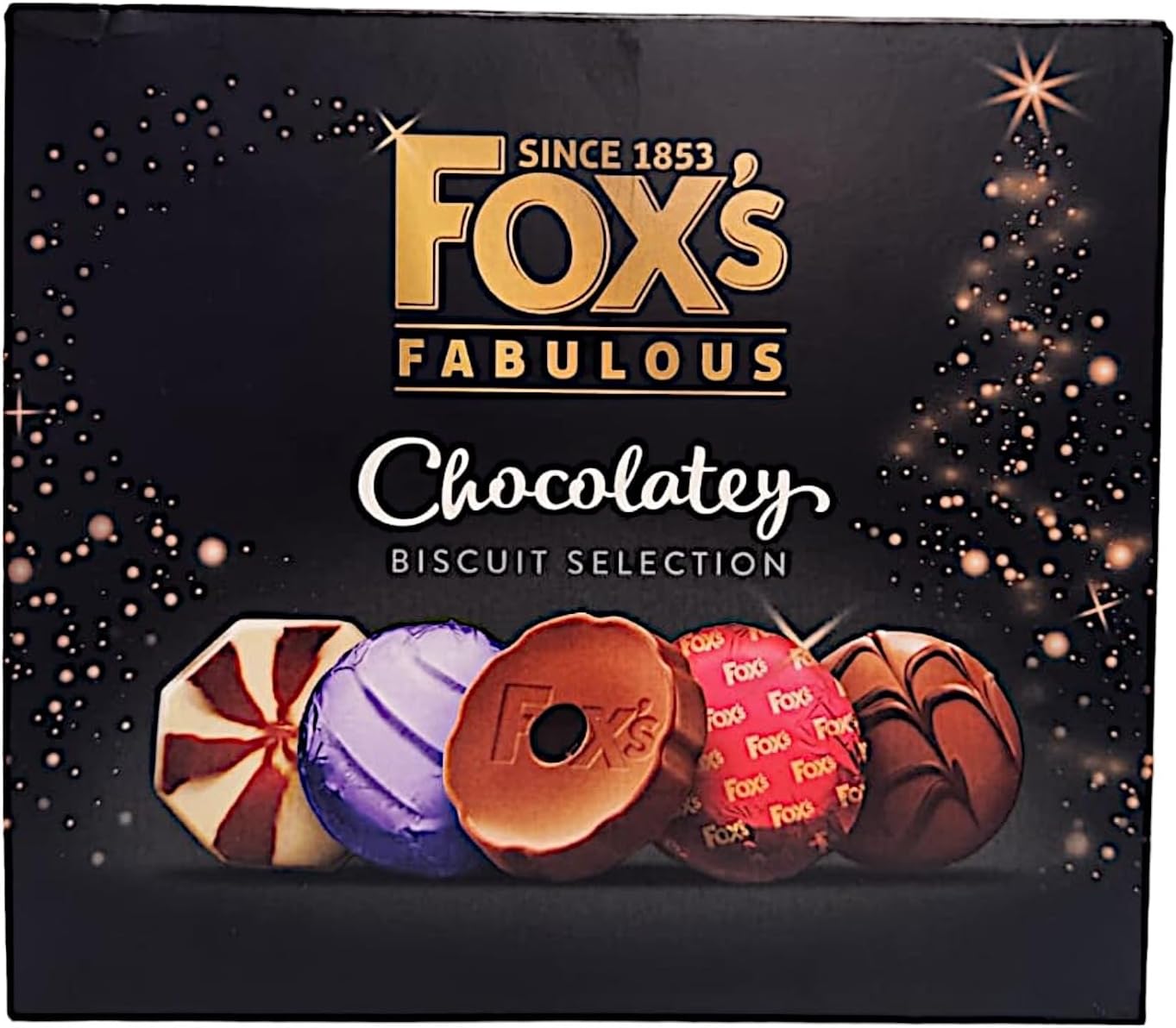 Fox Fabulous Chocolatey Biscuit Selection Assorted Milk White and Dark Chocolate Coated Biscuits 365g & 550g Box with 10 Delicious Biscuits One Size, Fox's Fabulous chocolate coated biscuit 365g