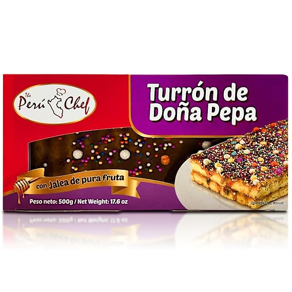 Peru chef Turron de Dona Pepa 500 gr | Peruvian Nogat Dona Pepa 17.6 Oz