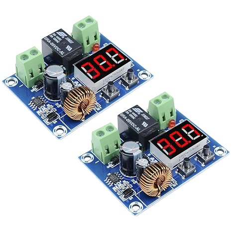 2 PCS XH-M609 Low Voltage Cutoff, DC 12V-36V Voltage Protection Digital Display Switch Module Over Discharge Protection Low Voltage Protector Disconnect Switch Module