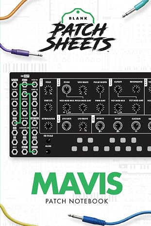 Moog MAVIS Blank Patch Sheets Notebook: Become a more organized songwriter with this Blank Patch Sheet notebook so you can spend more time creating and less time forgetting.