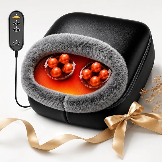 CooCoCo FSA Eligible Heated Foot Massager & Foot Warmer, Gifts for Mom Dad