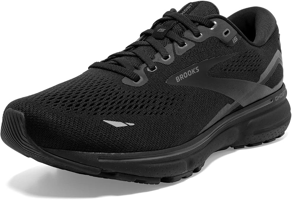 Brooks Men's Ghost 15 Neutral Running Shoe, Alloy/Oyster/Black