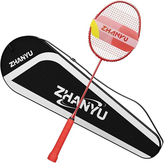 Badminton Racket,Badminton Rackets,Both Offensive and Defensive,Lightweight 75g All Carbon Fiber One-Piece Molded Professional Durable Single Racket,Including 1 Ball Bag