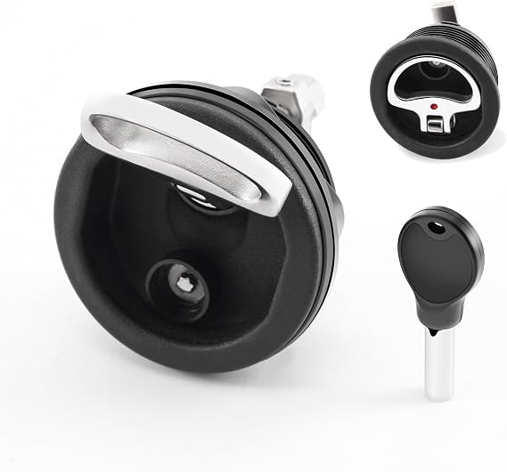 Boat Cam Latch Fits 2-1/2" Hole Mount Latch,Marine Grade O-Handle Latch, Non-Locking Latch,Flush Mount Latch