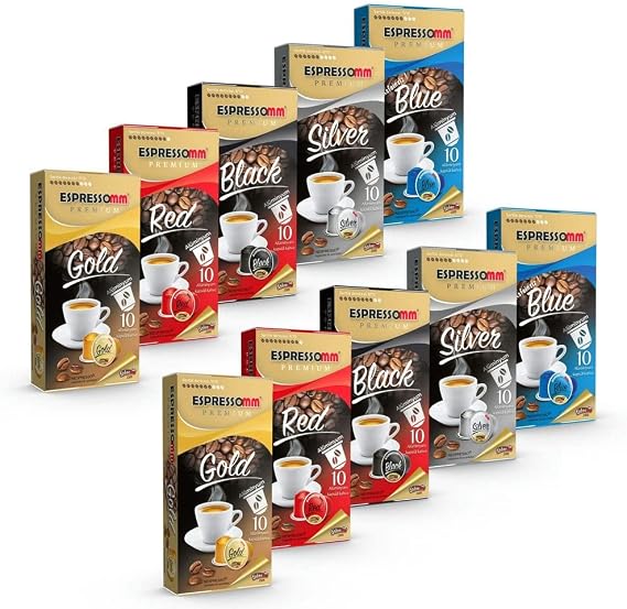 Espressomm® Premium Karışık Alüminyum Kapsül Kahve (100 Adet) - Nespresso® Uyumlu*
