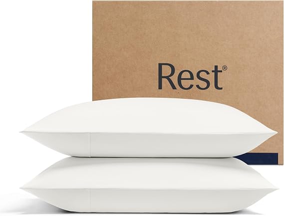 REST Evercool+ Cooling Pillowcases for Hot Sleepers, Standard, 2PCS