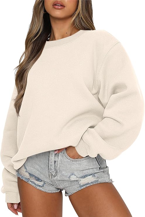 ANRABESS Sweatshirt for Women Oversized Crewneck 2026 Fall Outfits