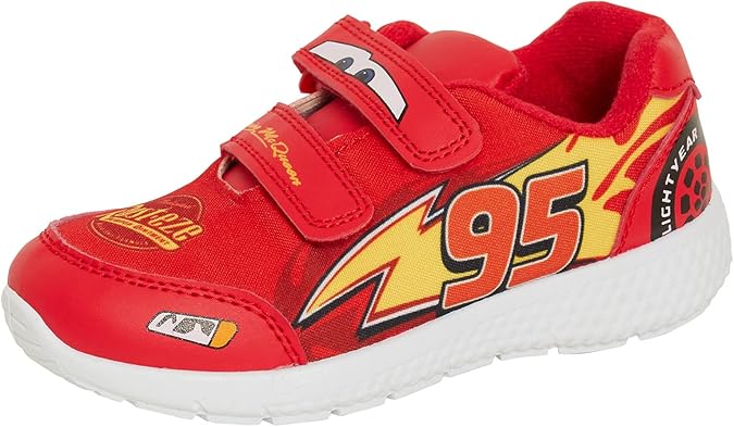 ディズニー カーズ ボーイズ トレーナー キッズ Lightning McQueen スポーツシューズ 簡単留め スニーカー スケートパンプス