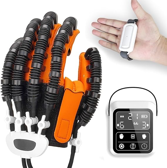 Rehabilitation Robot Gloves for Hemiplegia Stroke Rehabilitation Gloves Stroke Recovery Equipment Finger and Hand Function Rehabilitation Trainer Hand Rehab Robotic Gloves for Cerebral (L-Left)