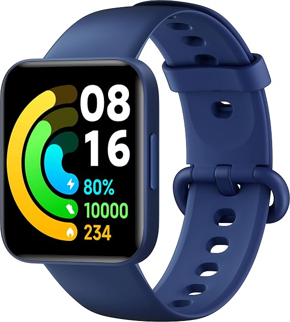 Xiaomi Poco Watch (Blue), SpO2, Heart Rate, 1.6 Inch AMOLED Display, GPS, Water Resistance ATM, Blue, Italian Version