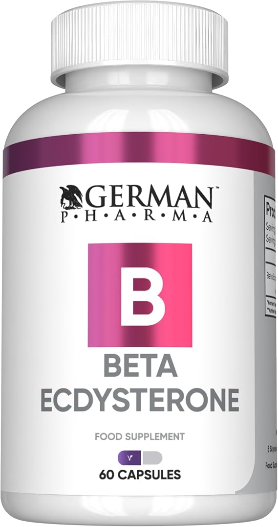 Beta Ecdysterone, High Potency Ecdysteroids Supplement for Muscle Growth & Strength, 60 Vegetarian Capsules - Made in the UK