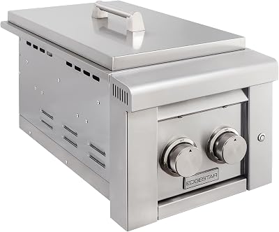 EdgeStar ESB2NG 26000 BTU 13 Inch Wide Natural Gas Side Burner with LED Lighting