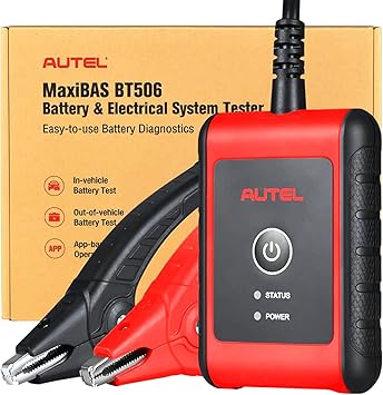 Autel MaxiBAS BT506 Car Battery Tester, 6V 12V 100-2000 CCA Auto Battery Analyzer, Cranking Charging System Test Scan Tool, Top Accuracy Adaptive Conductance, in & Out-of-Vehicle Battery Load Tester