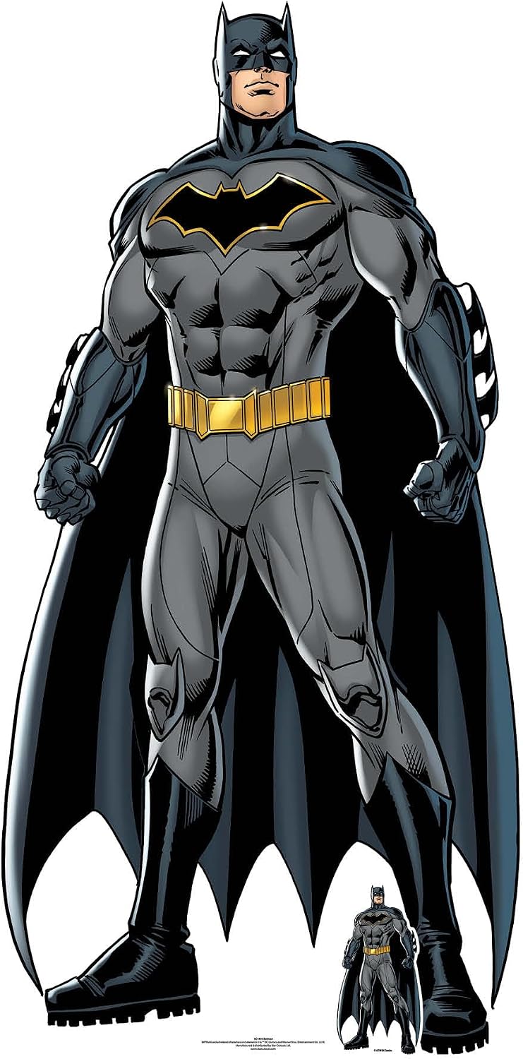 Star Cutouts SC1455 Batman Caped Crusader Fun for DC Comics Fans and Parties Height 189cm, Multicolour