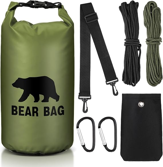 Foilswirl Bear Bag Food Storage System for Camping,10 L,Army Green