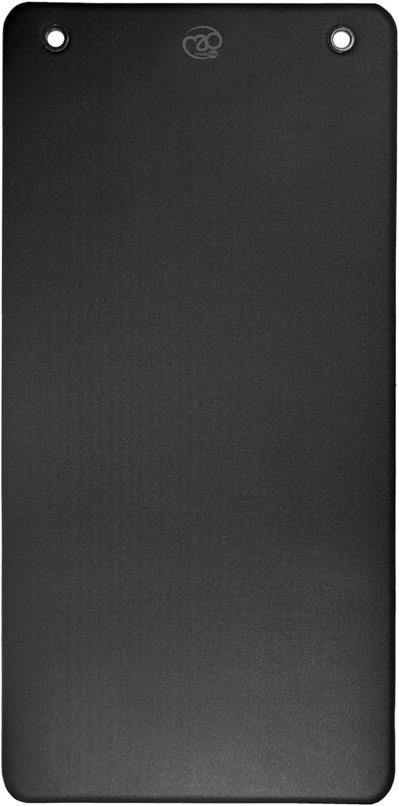 Fitness Mad Club Aerobic Exercise Mat with Eyelets | Studio Quality Vinyl Ant-Slip Fitness Mat | Multipurpose for All Sports | 2 Colours, 100cm x 50cm x 9.5mm