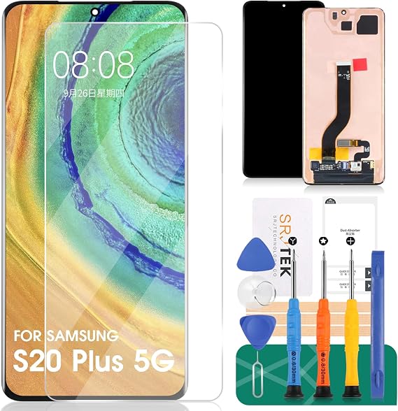 Original for Samsung Galaxy S20+ 5G Screen Replacement for Samsung S20 Plus 5G LCD for Galaxy S20+ 5G Digitizer for SM-G986, SM-G986F, SM-G986U Display Touch Screen Repair Parts