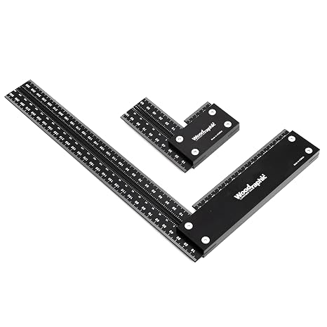 Large Woodworking Square MM Set 100 & 300 - Professional Framing Carpenter Tool | Aluminum Precision Machinist Ruler for Construction Layout Rafter Speed Triangle