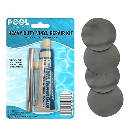 Hardcore Water Sports Repair Kit for Intex Supreme Air-Flow Mattress | Custom Patches for Grey Flocked Airbeds & Durable Adhesive